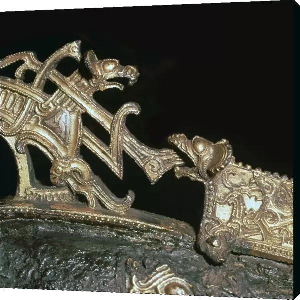Detail of a Viking neck-yoke for a pair of horses, 10th century