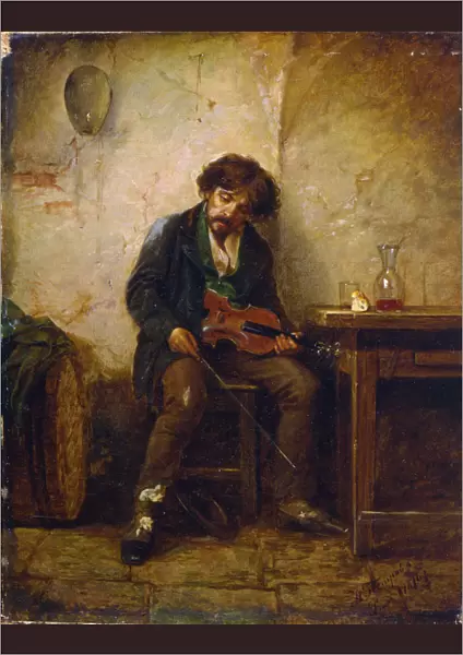 A Musician, 1876. Artist: Nikolai Petrovich Petrov