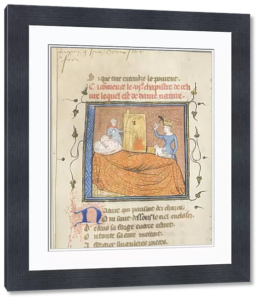 Miniature from a manuscript of the Roman de la Rose by Guillaume de Lorris and Jean de Meun, ca 1365. Artist: Master of the Rose novels (active Second Half of 14th cen. )