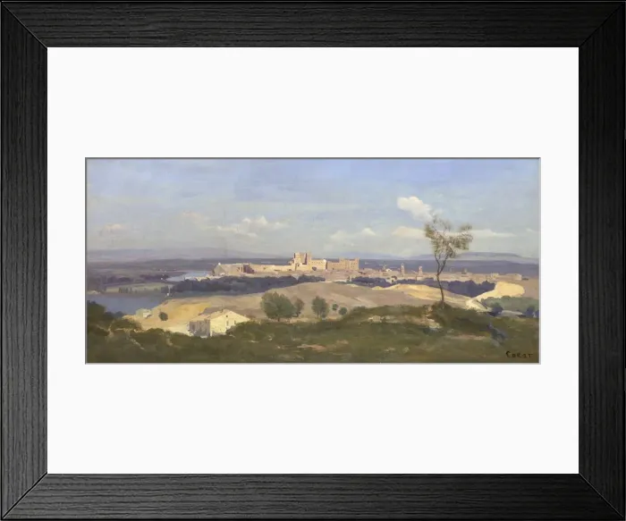 Framed Print : Avignon Print from the West, 1836 Framed Print : Avignon Print from the West, 1836