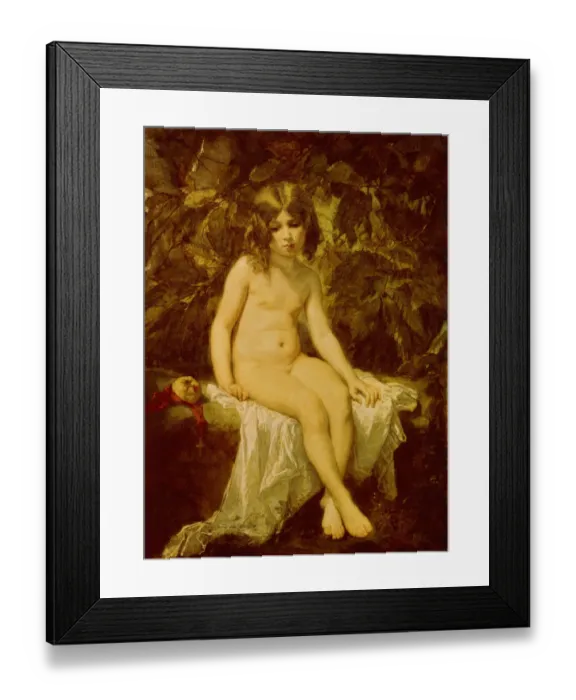 Framed Print : Little Bather Print, 1849, State Hermitage Collection