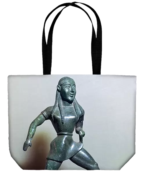 Archaic Greek bronze statuette of a Spartan female athlete