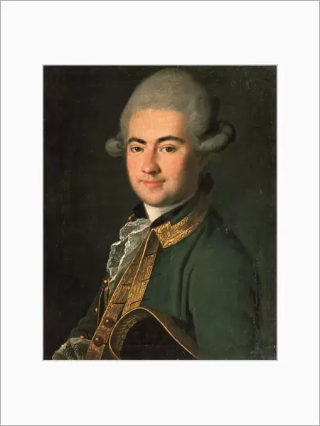 Portrait of the playwright Alexander Andreyevich Volkov (1736-1788), 1768. Artist: Christineck, Carl Ludwig Johann (1732  /  3-1792  /  4)