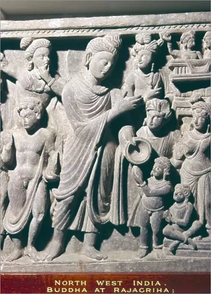 Gautama Buddha at Rajagriha, the Offering of Dust c2nd century