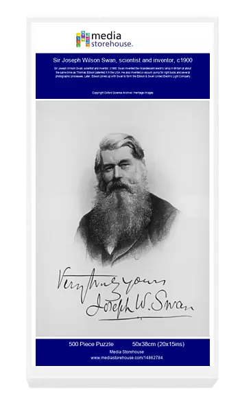 Sir Joseph Wilson Swan, scientist and inventor, c1900