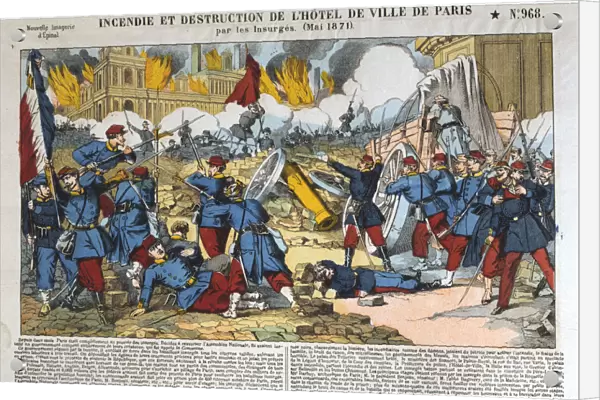 Incendie et Destruction de l Hotel de Ville, Paris, 24 May 1871