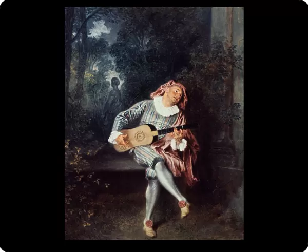 Mezzetin, 1718-1720. Artist: Jean-Antoine Watteau