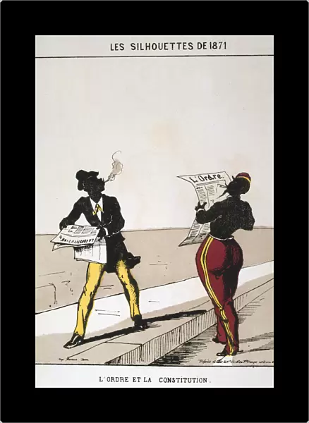 L Ordre et la Constitution, 1871. from series Les Silhouettes de 1871. Paris Commune, 1871. Artist: Moloch