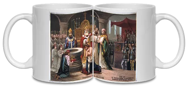 Baptism of Clovis, 496 AD, (19th century)