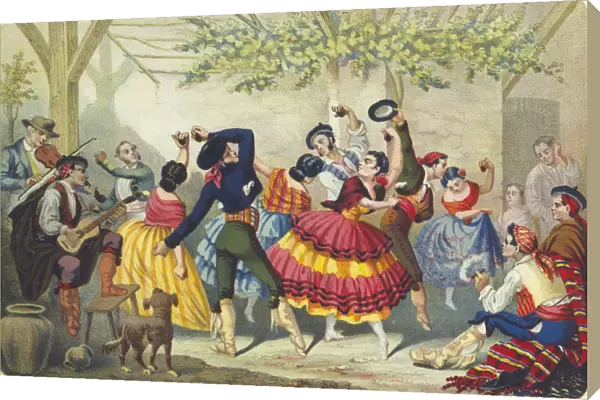 Spanish dancers, mid 19th century