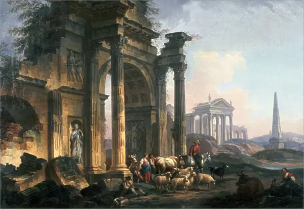 L Arc de Triomphe, c1740-1807. Artist: Pierre Antoine de Machy