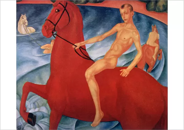 Bathing of the Red Horse, 1912. Artist: Kuz ma Petrov-Vodkin