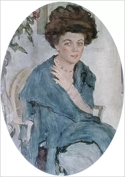 Portrait of Yelena Oliv, 1909. Artist: Valentin Serov