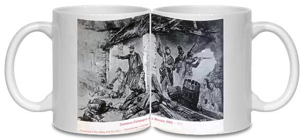 Battle of Camerone, campaign of Mexico, 1863, (20th century). Artist: Jean Basin