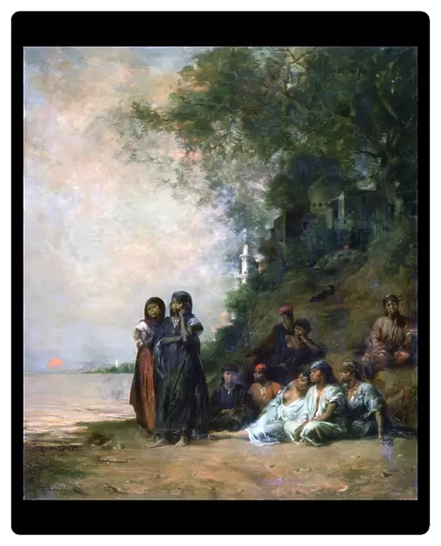 Egyptian Women at the Edge of the Water, 19th century. Artist: Eugene Fromentin
