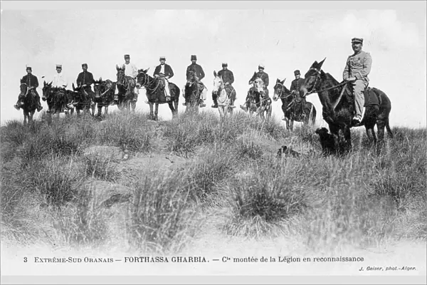 French Foreign Legion cavalry, Forthassa Gharbia, Algeria, c1905. Artist: J Geiser