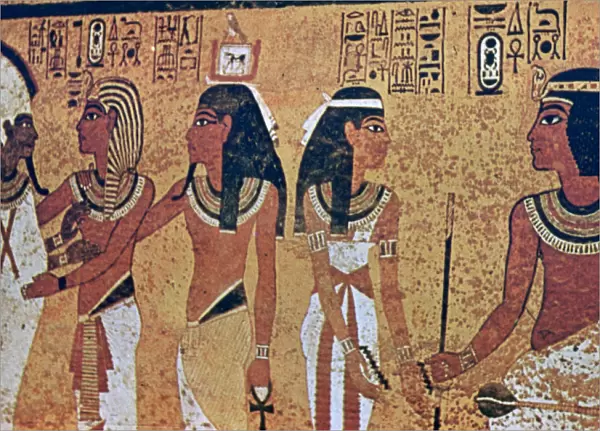 Wall paintings in the Tomb of Tutankhamun, Valley of the Kings, Luxor, Egypt