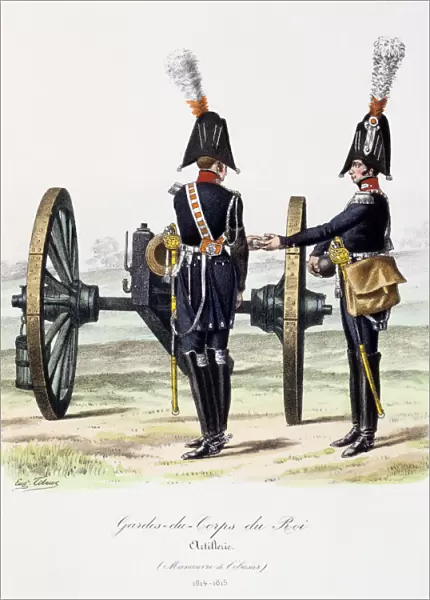 Gardes-du-Corps de Roi, Artillery, 1814-15 Artist: Eugene Titeux