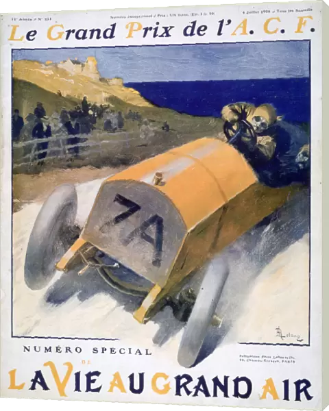 French Grand Prix, cover of the magazine La Vie au Grand Air, 1908