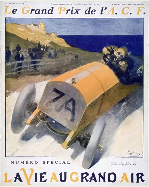 French Grand Prix, cover of the magazine La Vie au Grand Air, 1908