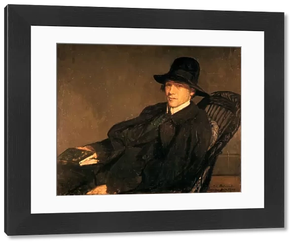 Portrait of Andre Gide (1869-1951), 1912. Artist: Jacques Emile Blanche