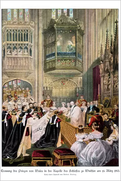 Princess Alexandras and Prince Edwards wedding, St Georges Chapel at Windsor, (10th March 1863), 1Artist: Robert Dudley