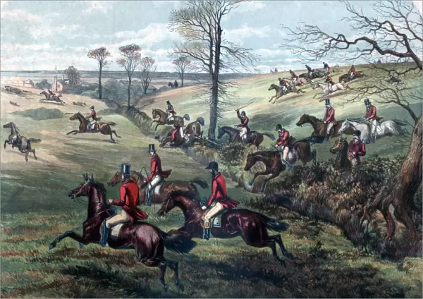 Full Cry, Fox Hunting, 19th century