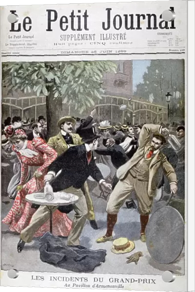 Incident at the Grand-Prix, Pavillion d Armenonville, France, 1899. Artist: Eugene Damblans
