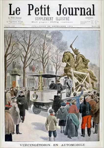 Statue of Vercingetorix in transit, France 1901