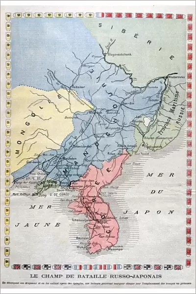 Map of the Russo-Japanese War, 1904