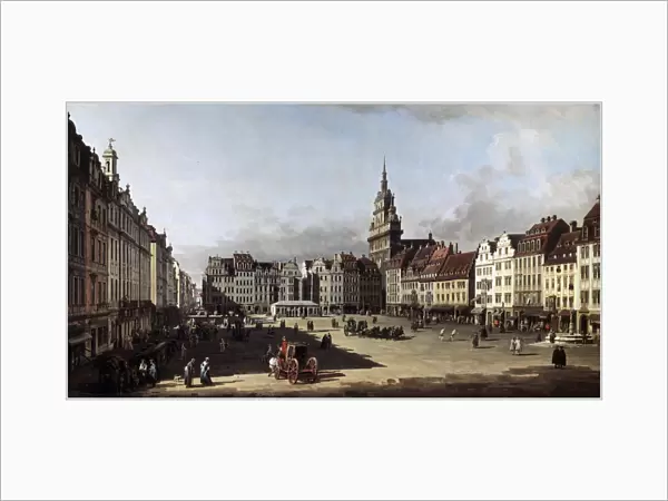 The Old Market Place in Dresden, c1750-c1752. Artist: Bernardo Bellotto