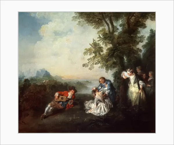 Company at the Edge of a Forest, late 1720s. Artist: Nicolas Lancret