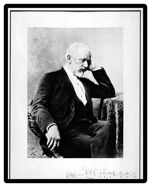 Portrait of the composer Pyotr I. Tchaikovsky (1840-1893), 1880s