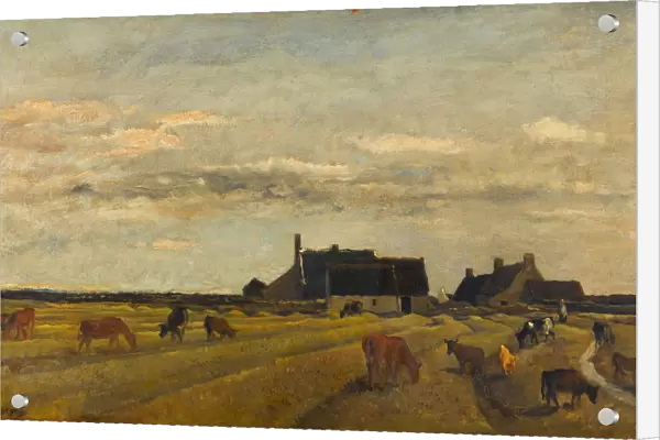Farm at Kerity, Brittany. Artist: Daubigny, Charles-Francois (1817-1878)