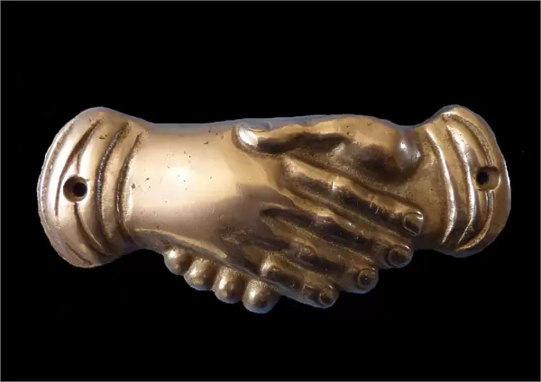 Masonic handshake. Symbol, End of 19th cen Artist: Anonymous