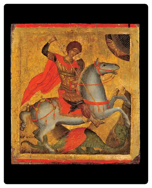 Saint George and the Dragon, ca 1440-1460. Artist: Akotandos, Angelos (active ca. 1425-1460)