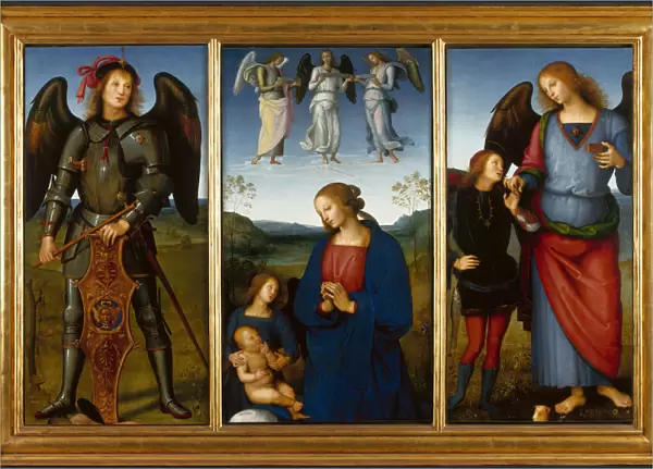 Three Panels from an Altarpiece, Certosa, c. 1500. Artist: Perugino (ca. 1450-1523)