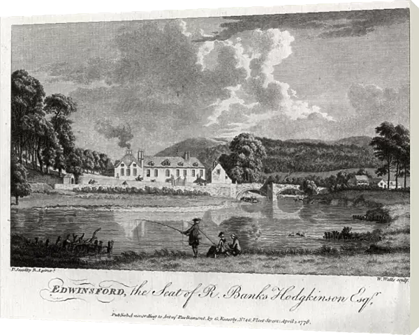Edwinsford, the seat of R Banks Hodgkinson Esq, Carmarthenshire, 1776. Artist: William Watts