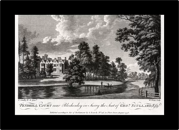 Pendhill Court near Bletchenley in Surry the Seat of George Scullard Esquire, 1776. Artist: William Watts