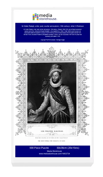 Sir Walter Raleigh, writer, poet, courtier and explorer, (19th century). Artist: H Robinson