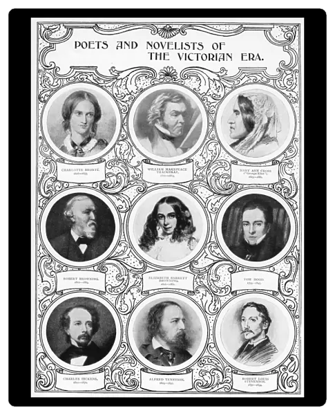 Poets and Novelists of the Victorian Era, late 19th century
