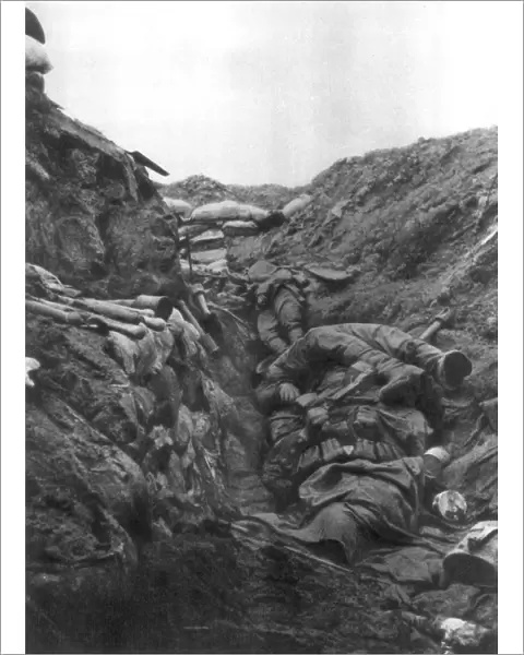 Bodies in a trench at Mort Homme, Verdun, France, 9 April 1916