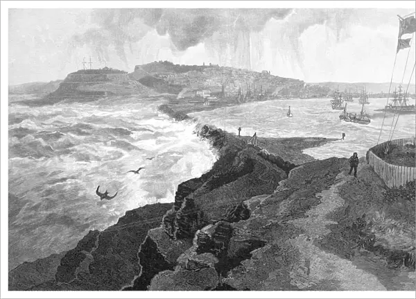 Newcastle, from Nobbys Head, New South Wales, Australia, 1886