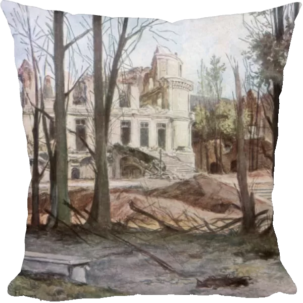 The Ruins of a House, Soupir, First World War, April 1917. Artist: Francois Flameng