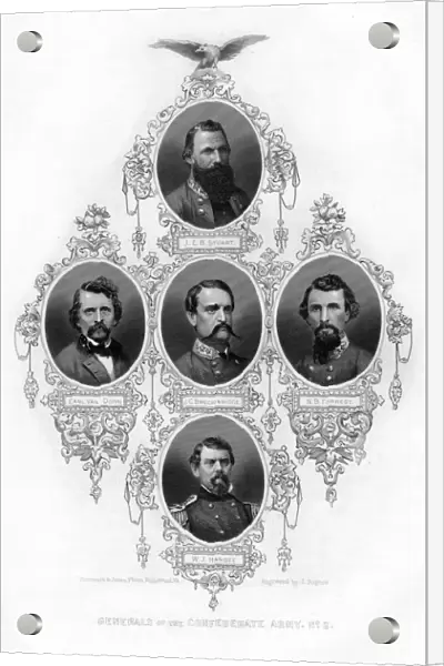 Generals of the Confederate Army, 1862-1867. Artist: J Rogers