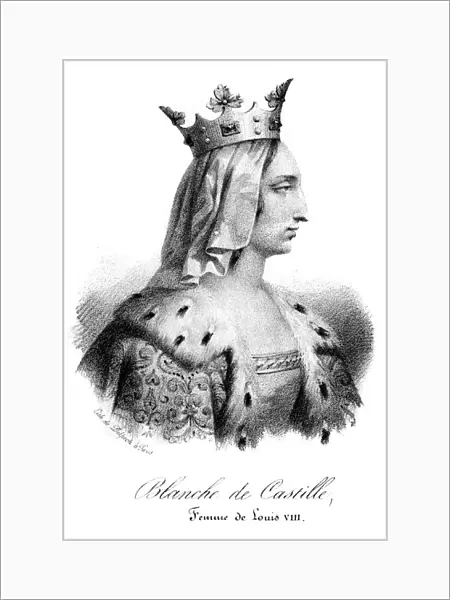 Blanche of Castile, wife of Louis VIII of France, (19th century). Artist: Delpech