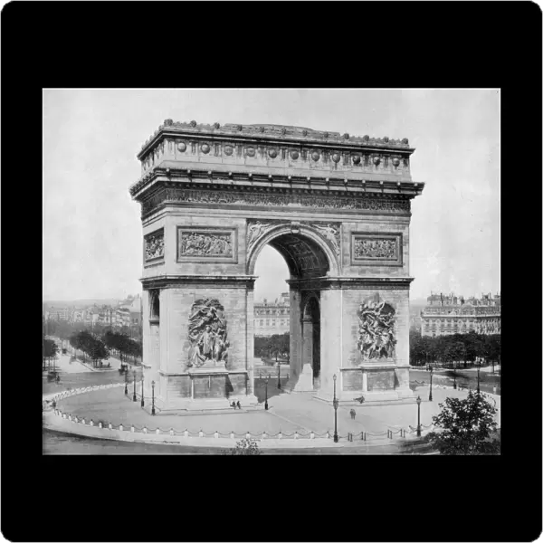 Arc de Triomphe, Paris, late 19th century. Artist: John L Stoddard