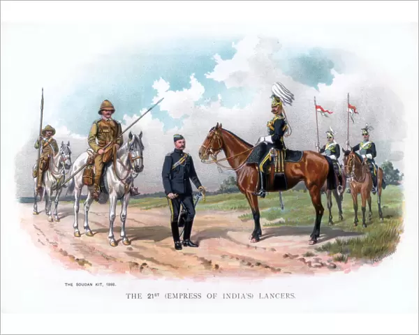 The 21st (Empress of India s) Lancers, 1900. Artist: R Simkin