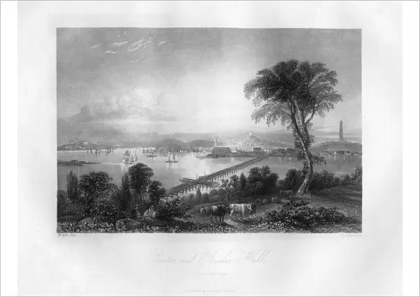 Boston and Bunker Hill, Massachusetts, 1855. Artist: F O Freeman
