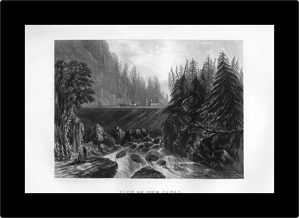 View of the Canal, at the Little Falls Mohawk River, New York State, 1855